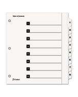 CRD61813 ONESTEP EXTRA WIDE PRINTABLE TABLE OF CONTENTS AND DIVIDERS, 8-TAB, 1 TO 8, 11.25 X 9.75, WHITE, 1 SET