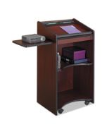 SAF8918MH EXECUTIVE MOBILE LECTERN, 25.25W X 19.75D X 46H, MAHOGANY