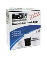 HERN4828EWRC1CT DRAWSTRING TRASH BAGS, 13 GAL, 0.8 MIL, 24" X 28", WHITE, 480/CARTON