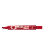 AVE07887 MARKS A LOT REGULAR DESK-STYLE PERMANENT MARKER, BROAD CHISEL TIP, RED, DOZEN