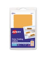 AVE05477 PRINTABLE SELF-ADHESIVE REMOVABLE COLOR-CODING LABELS, 1 X 3, NEON ORANGE, 5/SHEET, 40 SHEETS/PACK