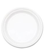 DCC6PWF FAMOUS SERVICE PLASTIC DINNERWARE, PLATE, 6" DIA, WE, 125/PACK, 8 PACKS/CARTON