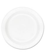 DCC9PWCR CONCORDE FOAM PLATE, 9" DIA, WHITE, 125/PACK, 4 PACKS/CARTON