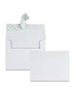 QUA10740 GREETING CARD/INVITATION ENVELOPE, A-2, SQUARE FLAP, REDI-STRIP CLOSURE, 4.38 X 5.75, WHITE, 100/BOX