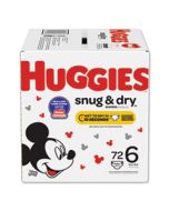 KCC49899 SNUG AND DRY DIAPERS, SIZE 6, 35 LBS MIN, 72/BOX