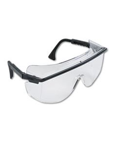 UVXS2500 ASTRO OTG 3001 WRAPAROUND SAFETY GLASSES, BLACK PLASTIC FRAME, CLEAR LENS