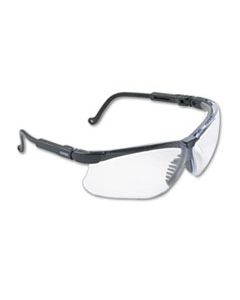 UVXS3200 GENESIS WRAPAROUND SAFETY GLASSES, BLACK PLASTIC FRAME, CLEAR LENS