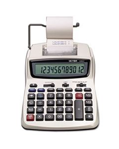 VCT12082 1208-2 TWO-COLOR COMPACT PRINTING CALCULATOR, BLACK/RED PRINT, 2.3 LINES/SEC
