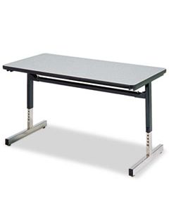 VIR872436091 8700 SERIES RECTANGULAR ACTIVITY TABLE, 36W X 24D X 30H, GRAY NEBULA/CHROME