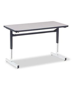 VIR872448091 8700 SERIES RECTANGULAR ACTIVITY TABLE, 48W X 24D X 30H, GRAY NEBULA/CHROME