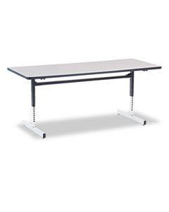 VIR873072091 8700 SERIES RECTANGULAR ACTIVITY TABLE, 72W X 30D X 30H, GRAY NEBULA/CHROME