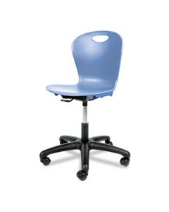 VIRZTASK1840 ADJUSTABLE HEIGHT TASK CHAIR, BLUEBERRY SEAT/BLUEBERRY BACK, BLACK BASE