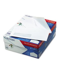 QUACO170 POLY-KLEAR SINGLE WINDOW ENVELOPE, #10, BANKERS FLAP, GUMMED CLOSURE, 4.13 X 9.5, WHITE, 500/BOX