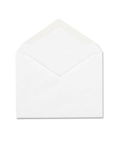 QUACO198 INVITATION & GREETING CARD ENVELOPE, 5 1/2 BAR, POINTED BARONIAL FLAP, GUMMED CLOSURE, 4.38 X 5.75, WHITE, 100/BOX