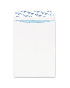 QUACO929 GRIP-SEAL SECURITY TINTED ALL-PURPOSE CATALOG ENVELOPE, #13 1/2, CHEESE BLADE FLAP, 10 X 13, WHITE, 100/BOX