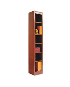 ALEBCS67212MC NARROW PROFILE BOOKCASE, WOOD VENEER, SIX-SHELF, 11.81"W X 11.81"D X 71.73"H, MEDIUM CHERRY