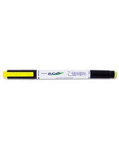 ZEB75050 ZEBRITE ECO DOUBLE-ENDED HIGHLIGHTER, CHISEL/BULLET TIP, FLUORESCENT YELLOW, DOZEN