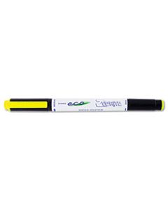 ZEB75050 ZEBRITE ECO DOUBLE-ENDED HIGHLIGHTER, CHISEL/BULLET TIP, FLUORESCENT YELLOW, DOZEN