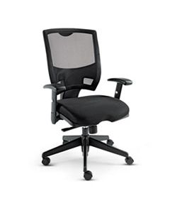 ALEEP42ME10B ALERA EPOCH SERIES FABRIC MESH MULTIFUNCTION CHAIR, SUPPORTS UP TO 275 LBS., BLACK SEAT/BLACK BACK, BLACK BASE