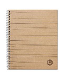UNV66208 DELUXE SUGARCANE BASED NOTEBOOKS, 1 SUBJECT, MEDIUM/COLLEGE RULE, BROWN COVER, 11 X 8.5, 100 SHEETS