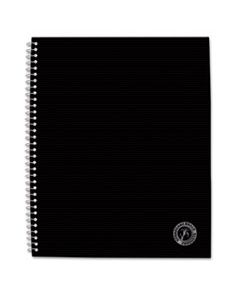 UNV66206 DELUXE SUGARCANE BASED NOTEBOOKS, 1 SUBJECT, MEDIUM/COLLEGE RULE, BLACK COVER, 11 X 8.5, 100 SHEETS