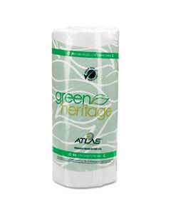 APM585GREEN GREEN HERITAGE PROFESSIONAL KITCHEN ROLL TOWELS, 11"X8", WHITE, 85/RL, 30 RL/CT