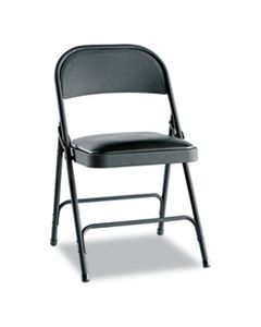 ALEFCPC5B STEEL FOLDING CHAIR, GRAPHITE SEAT/GRAPHITE BACK, GRAPHITE BASE, 4/CARTON