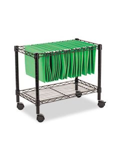 ALEFW601424BL SINGLE-TIER ROLLING FILE CART, 24W X 14D X 21H, BLACK