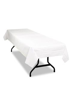 TBLPT549WH TABLE SET POLY TISSUE TABLE COVER, 54 X 108, WHITE, 6/PACK
