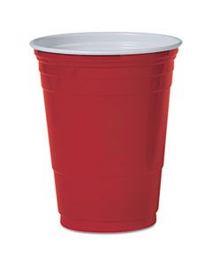 DCCP16RPK SOLO PLASTIC PARTY COLD CUPS, 16 OZ, RED, 50/PACK