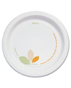 SCCOFMP6J7234 BARE PAPER ECO-FORWARD DINNERWARE, 6" PLATE, GREEN/TAN, 500/CARTON