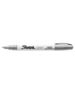 SAN35545 PERMANENT PAINT MARKER, FINE BULLET TIP, SILVER