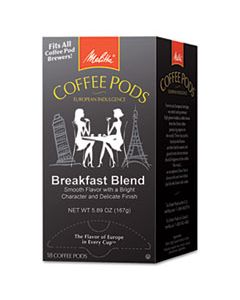 MLA75421 ONE:ONE COFFEE PODS, BREAKFAST BLEND, 18 PODS/BOX