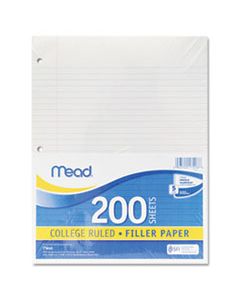 MEA17208 FILLER PAPER, 3-HOLE, 8.5 X 11, NARROW RULE, 200/PACK