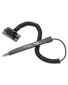 MMF25828604 WEDGY SECURE ANTIMICROBIAL BALLPOINT COUNTER PEN W/SCABBARD, 0.5MM, BLACK INK/BARREL