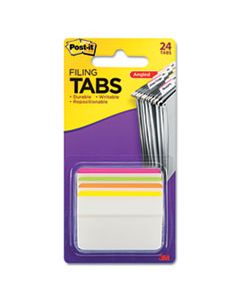 MMM686A1BB 2" ANGLED TABS, LINED, 1/5-CUT TABS, ASSORTED BRIGHTS, 2" WIDE, 24/PACK