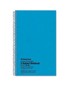 RED33360 THREE-SUBJECT WIREBOUND NOTEBOOKS, 3 SUBJECTS, MEDIUM/COLLEGE RULE, BLUE COVER, 9.5 X 6, 150 SHEETS