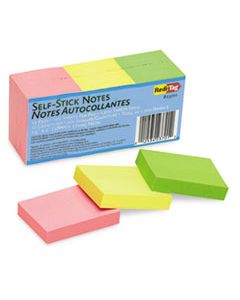 RTG23701 SELF-STICK NOTES, 1 1/2 X 2, NEON, 12 100-SHEET PADS/PACK