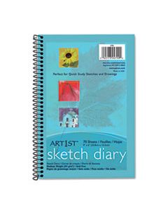 PAC4790 ART1ST SKETCH DIARY, UNRULED, 9 X 6, WHITE, 70 SHEETS