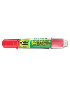 PIL43916 BEGREEN V BOARD MASTER DRY ERASE MARKER, MEDIUM CHISEL TIP, RED