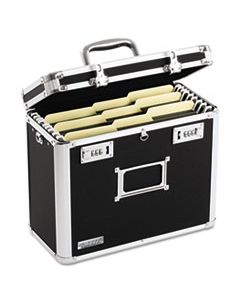 IDEVZ01187 LOCKING FILE CHEST, LETTER FILES, 13.75" X 7.25" X 12.25", BLACK