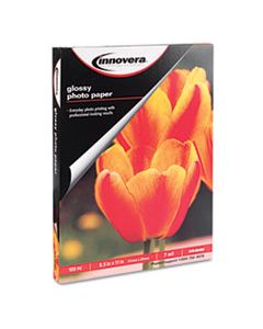 IVR99490 GLOSSY PHOTO PAPER, 7 MIL, 8.5 X 11, GLOSSY WHITE, 100/PACK