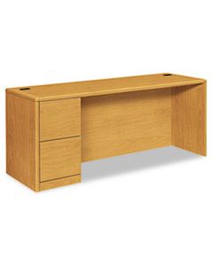 HON10708LCC 10700 SERIES LEFT PEDESTAL CREDENZA, 72W X 24D X 29.5H, HARVEST