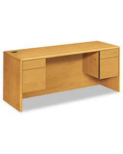 HON10743CC 10700 KNEESPACE CREDENZA, 3/4 HEIGHT PEDESTALS, 72W X 24D X 29.5H, HARVEST