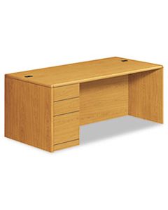 HON10788LCC 10700 SERIES SINGLE PEDESTAL DESK, FULL LEFT PEDESTAL, 72W X 36D X 29.5H, HARVEST