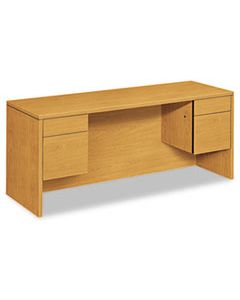 HON10543CC 10500 SERIES KNEESPACE CREDENZA WITH 3/4-HEIGHT PEDESTALS, 72W X 24D, HARVEST