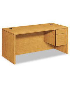 HON10583RCC 10500 SERIES "L" RIGHT 3/4 HEIGHT PEDESTAL DESK, 66W X 30D X 29.5H, HARVEST