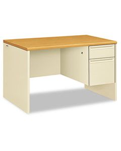 HON38251CL 38000 SERIES RIGHT PEDESTAL DESK, 48W X 30D X 29.5H, HARVEST/PUTTY