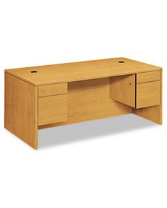 HON10593CC 10500 SERIES 3/4 HEIGHT DOUBLE PEDESTAL DESK, 72W X 36D X 29.5H, HARVEST