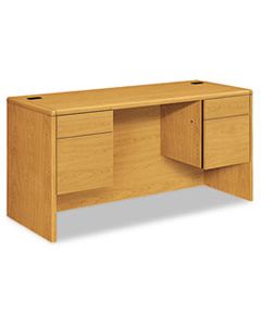 HON10765CC 10700 KNEESPACE CREDENZA, 3/4 HEIGHT PEDESTALS, 60W X 24D X 29.5H, HARVEST